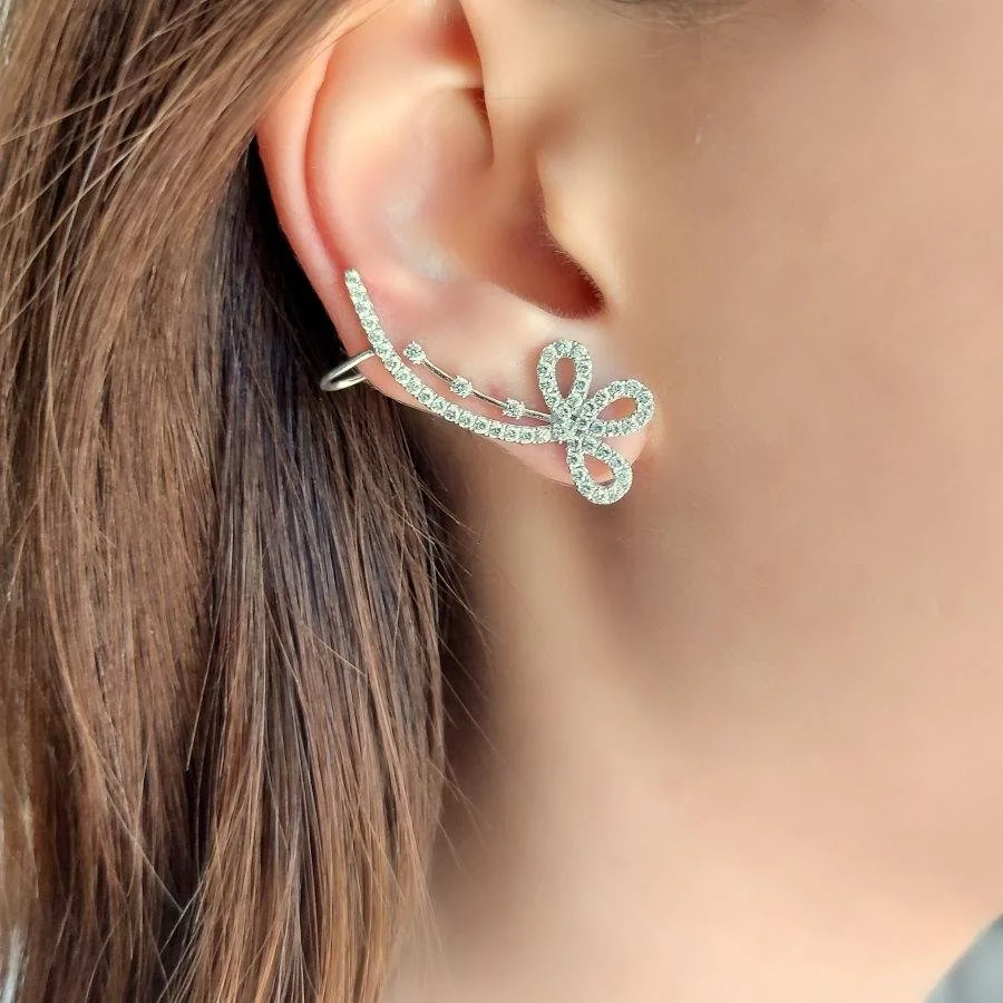 Flora Cuff Gümüş Kadın Küpe - 1