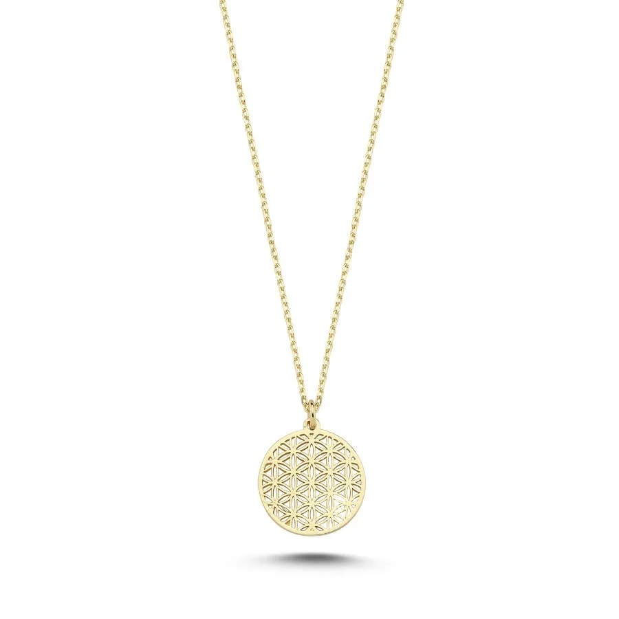 Flower of Life Gold Necklace