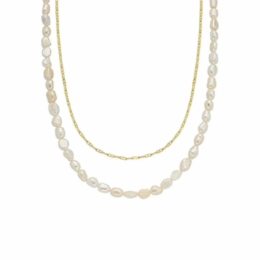 Fossil JF04728-710 Pearl Necklace