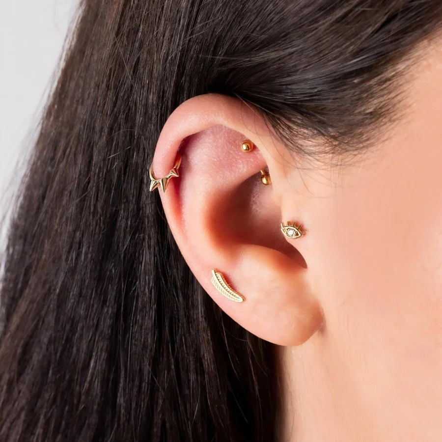 Eye Gold Tragus Piercing - 2