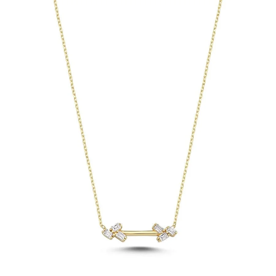  Horizontal Arrow Gold Necklace