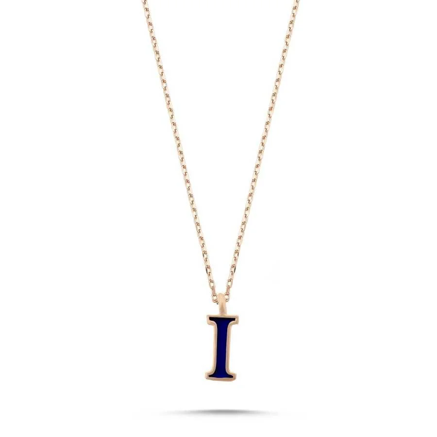 Small Letter I Silver Women's Necklace - 1