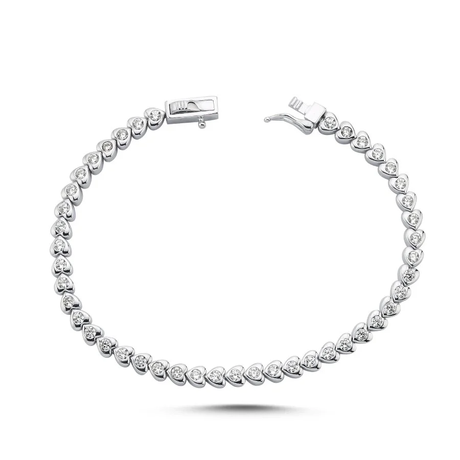 Kalp Gümüş Suyolu Bileklik - 3