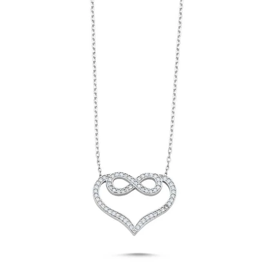 Heart Infinity Silver Women's Necklace - 1