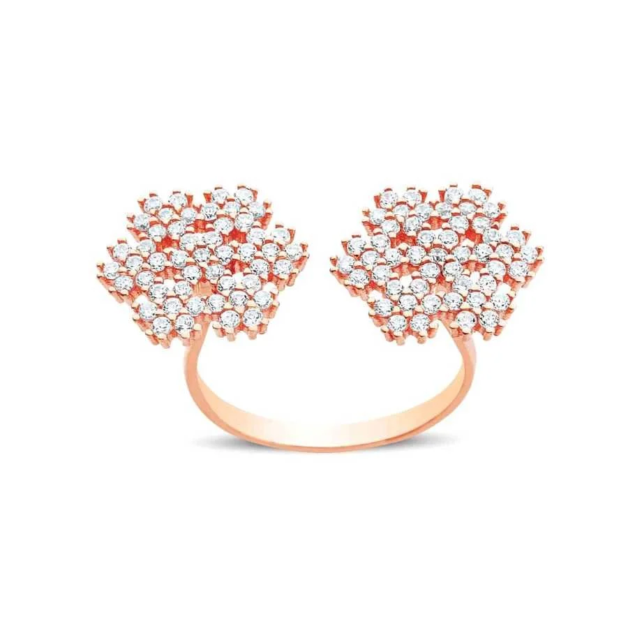 Two Snowflake Silver Women's Ring - 1