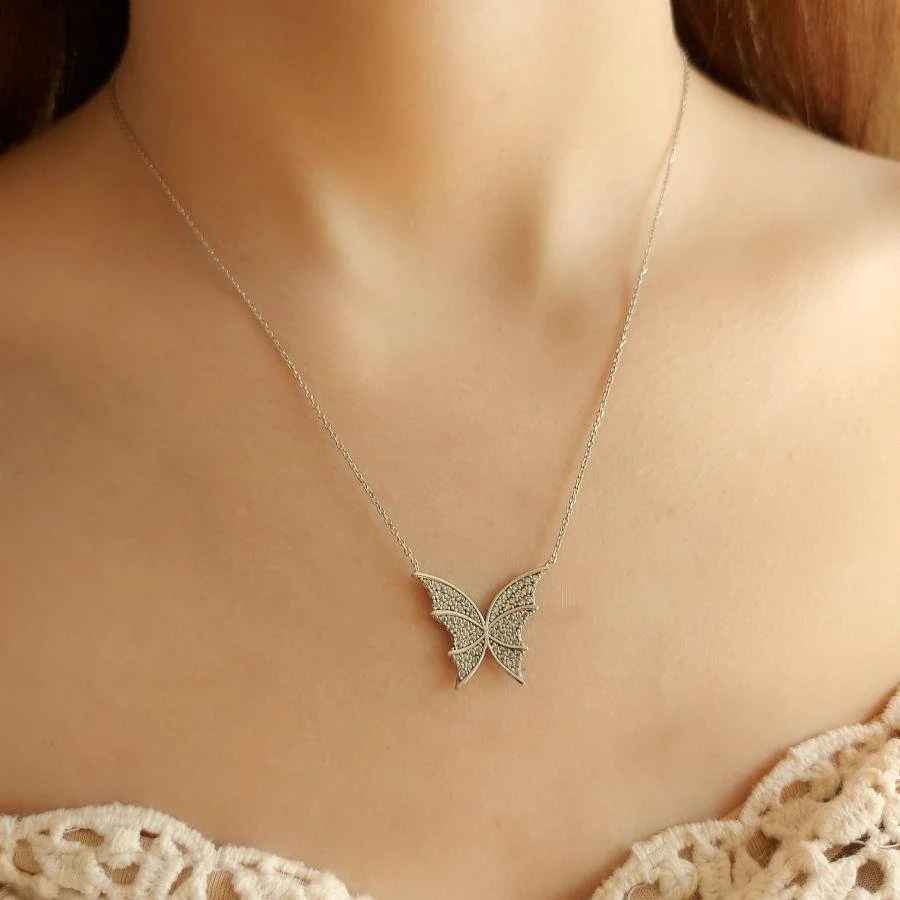 Butterfly Silver Women's Necklace - 2