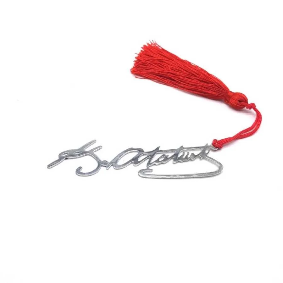  Kemal Atatürk Signature Silver Bookmark