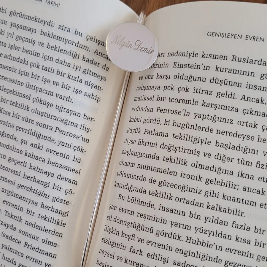 Kişiye Özel İsim Gümüş Kaplama Kitap Ayracı