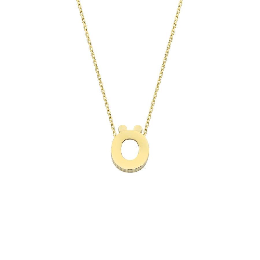 Lowercase Letter Ö 14 Carat Gold Necklace - CNG Jewels