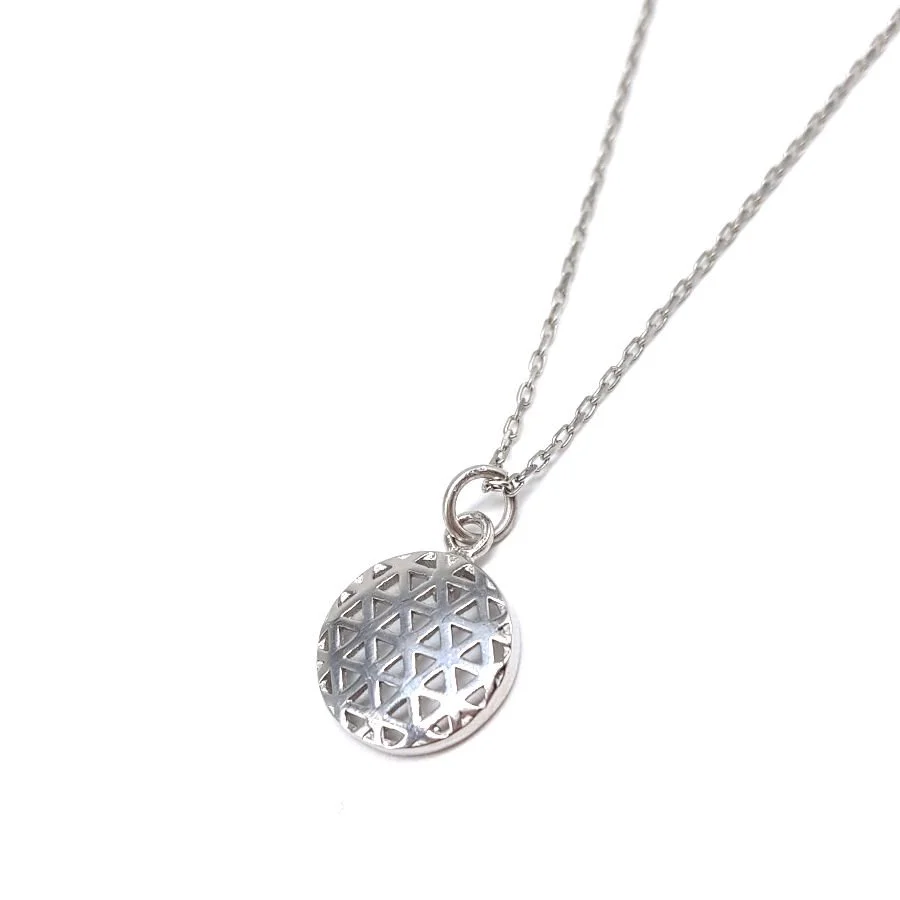Small Flower of Life Women's Silver Necklace - 1