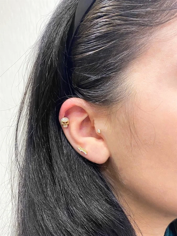 Kurukafa Altın Helix Piercing