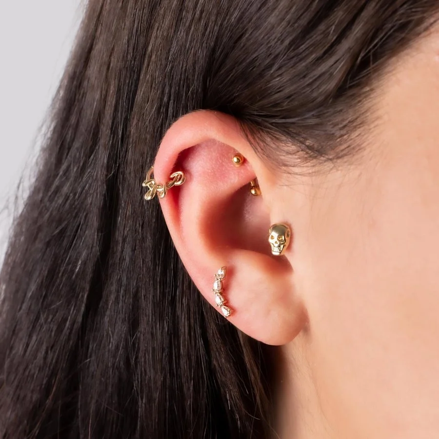 Kurukafa Altın Tragus Piercing