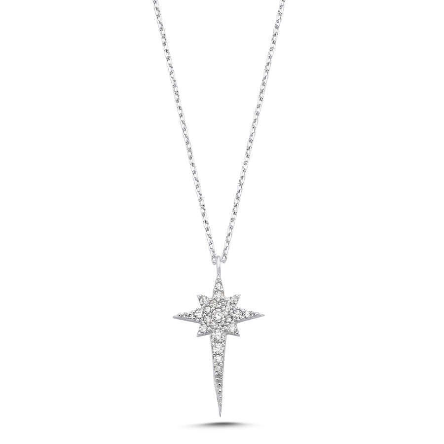 Kutup Yıldızı Kadın Gümüş Kolye - CNG Jewels