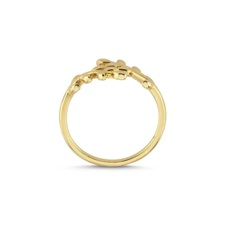 Laurel Leaf Gold Ring