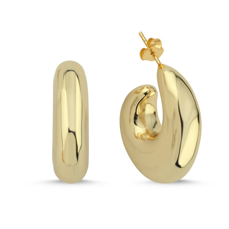 Lili Halka Gold Kadın Gümüş Küpe - CNG Jewels