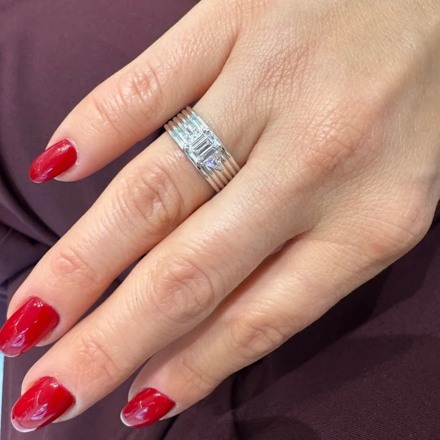 Line Baguette Gümüş Kadın Yüzük - 2