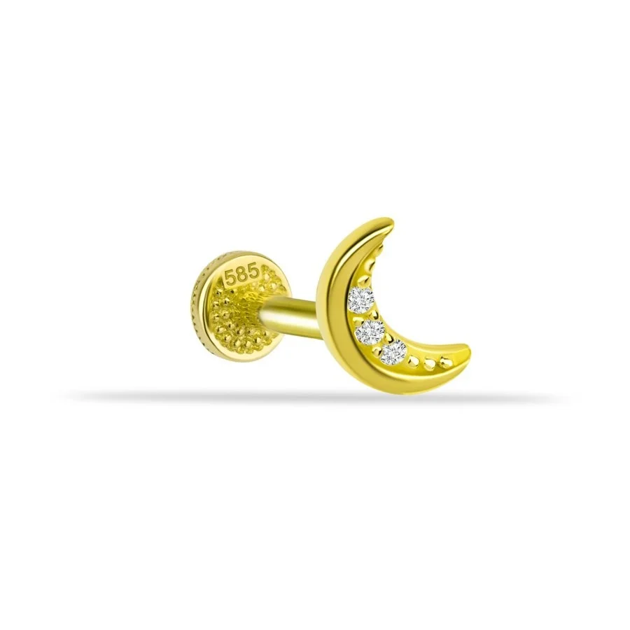 Luna Ay Gold Tragus Piercing - 1
