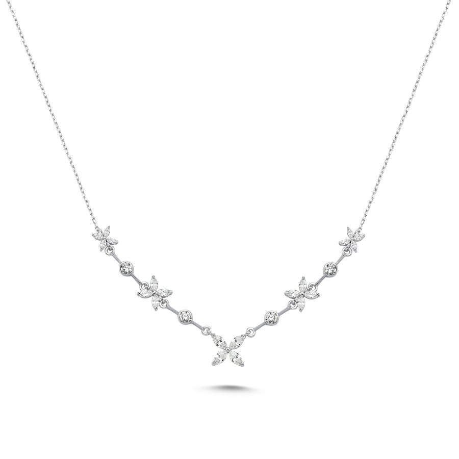 Markiz Roza Gümüş Kadın Kolye - CNG Jewels