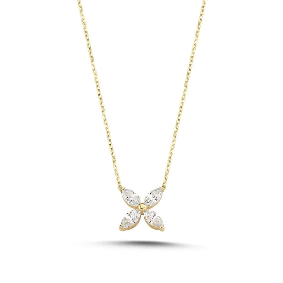 Marquise Gold Necklace