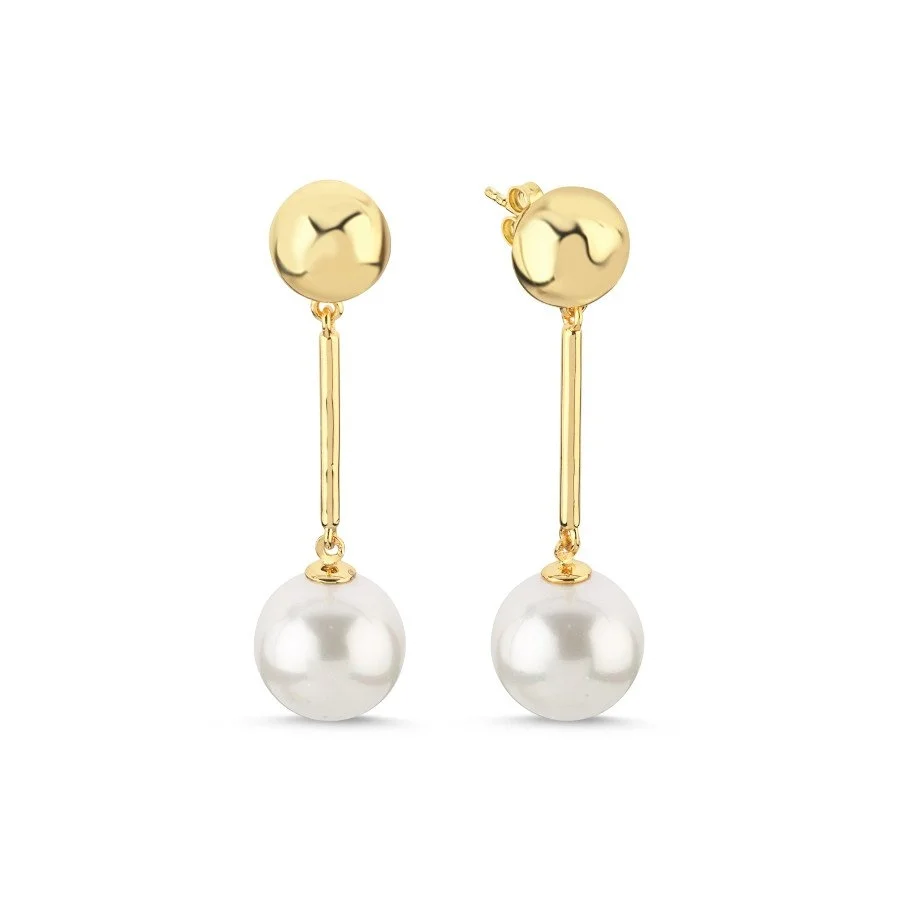 Mina İnci Kadın Gümüş Küpe - 1