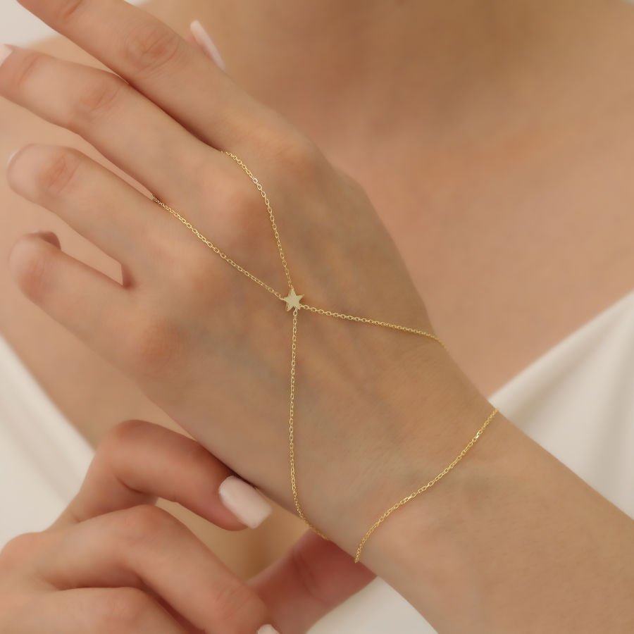 Minimal Yıldız Gümüş Şahmeran Bileklik - CNG Jewels