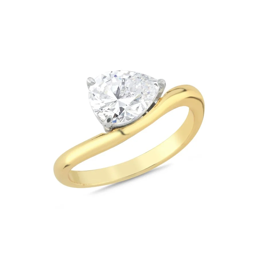 Modern Damla Tektaş Gümüş Yüzük - 2