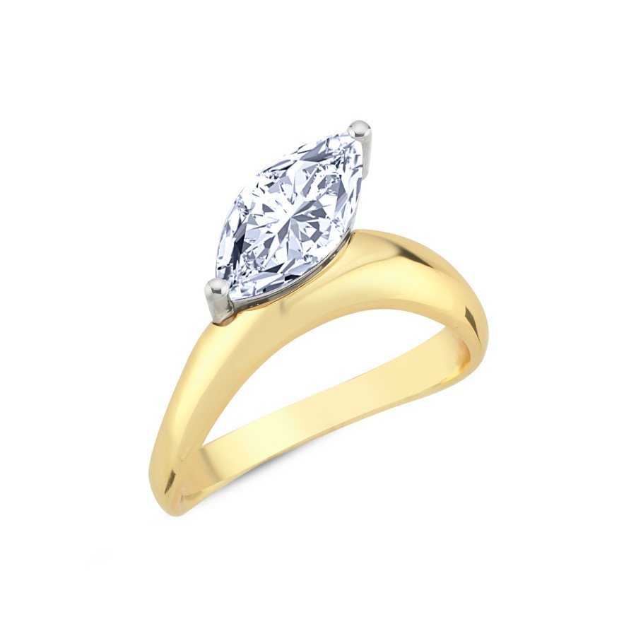 Modern Markiz Tektaş Gümüş Yüzük - CNG Jewels (1)