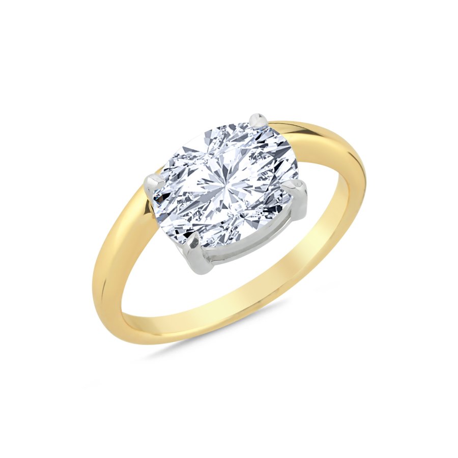 Modern Oval Tektaş Gümüş Yüzük - CNG Jewels (1)