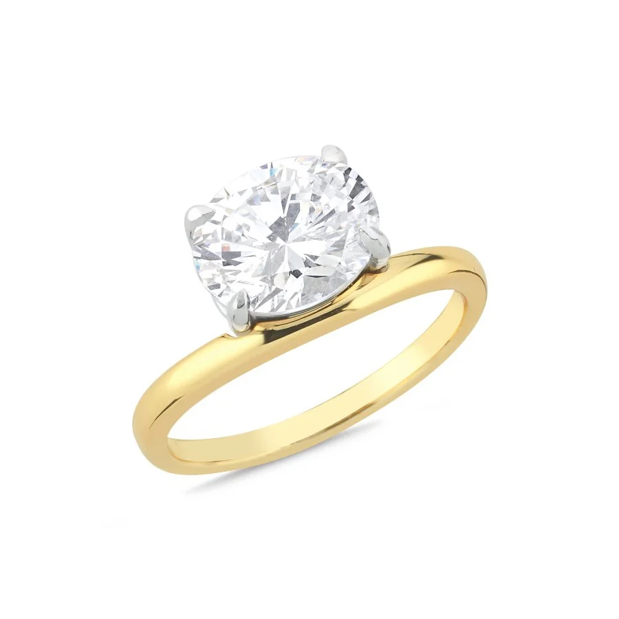 Modern Oval Tektaş Gümüş Yüzük - 2