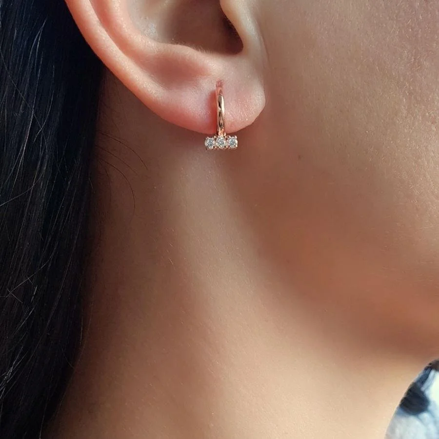 Modern Tria Silver Women's Earrings - 1