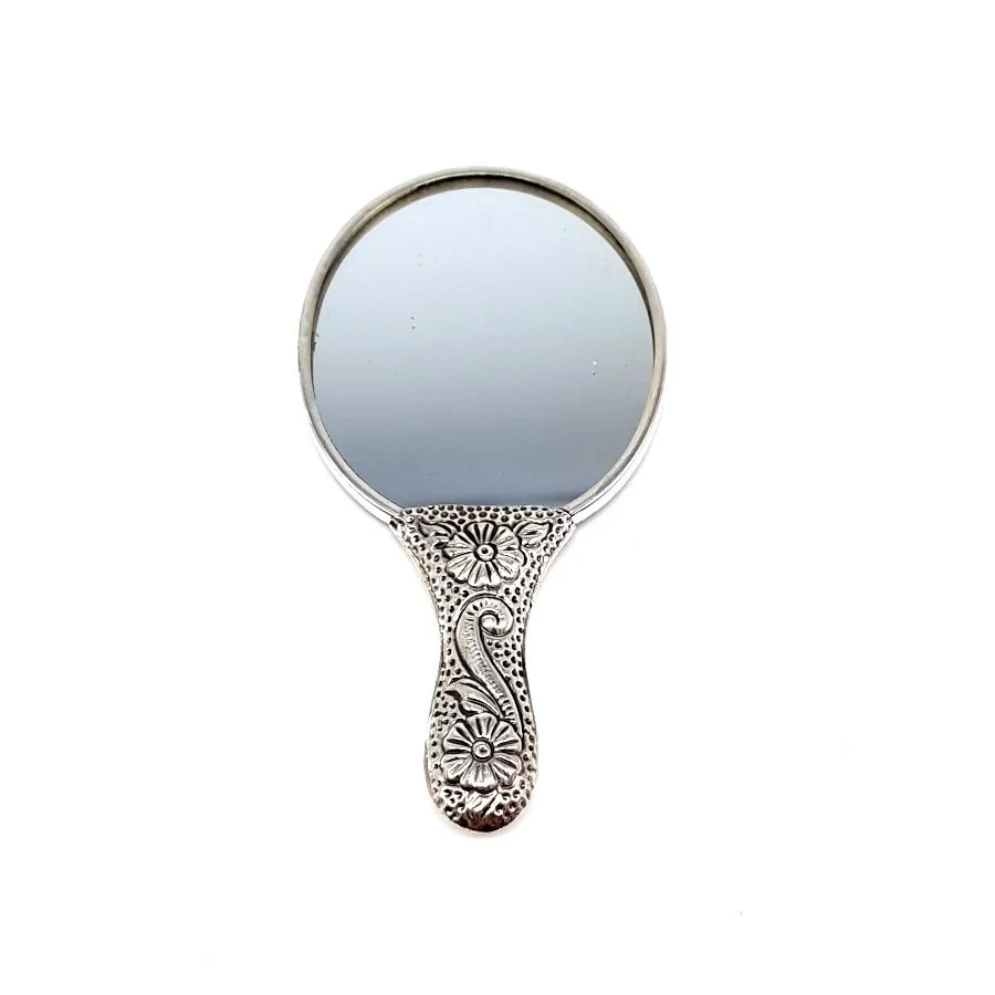 Multi Rose Small Silver Hand Mirror