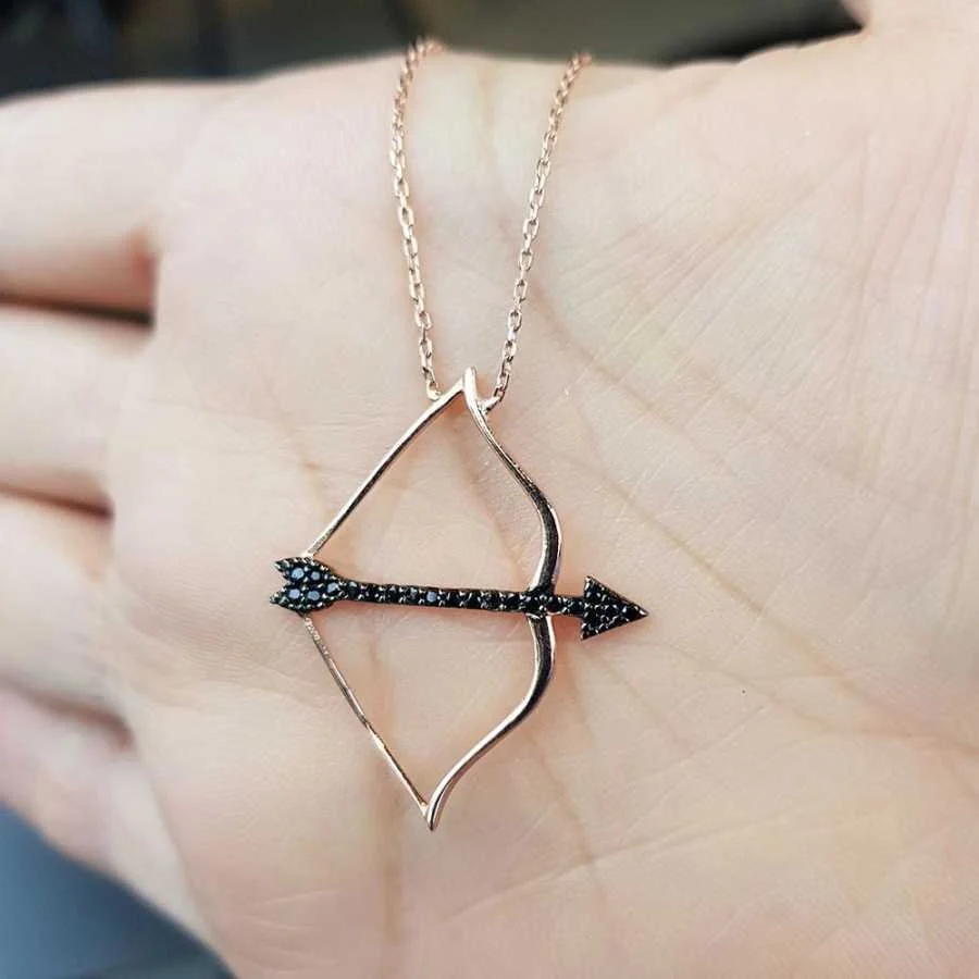 Arrow and Bow Silver Women's Necklace - 1