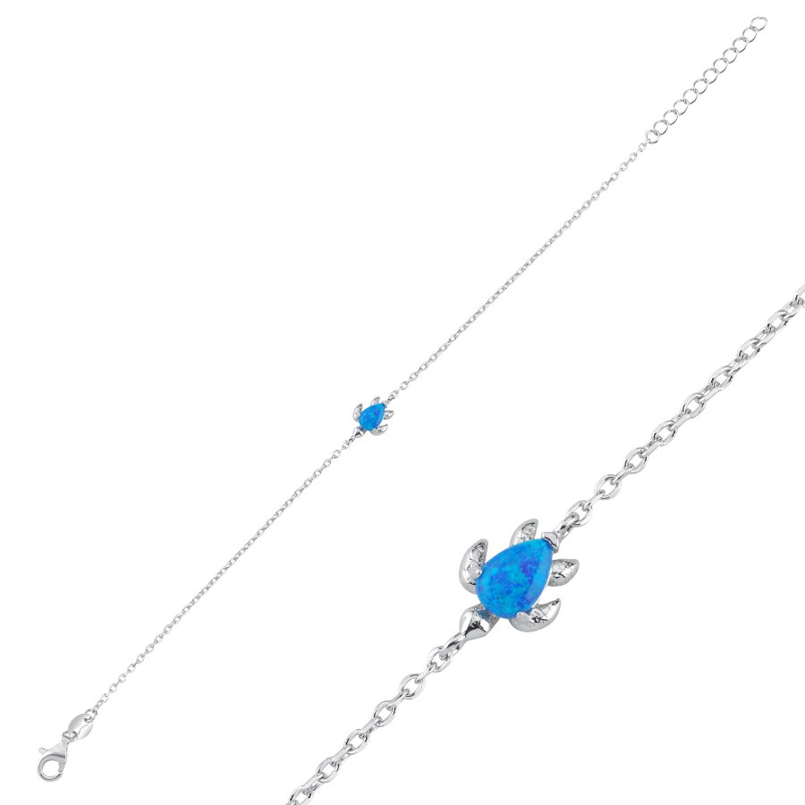 Opal Kaplumbağa Kadın Gümüş Bileklik - CNG Jewels