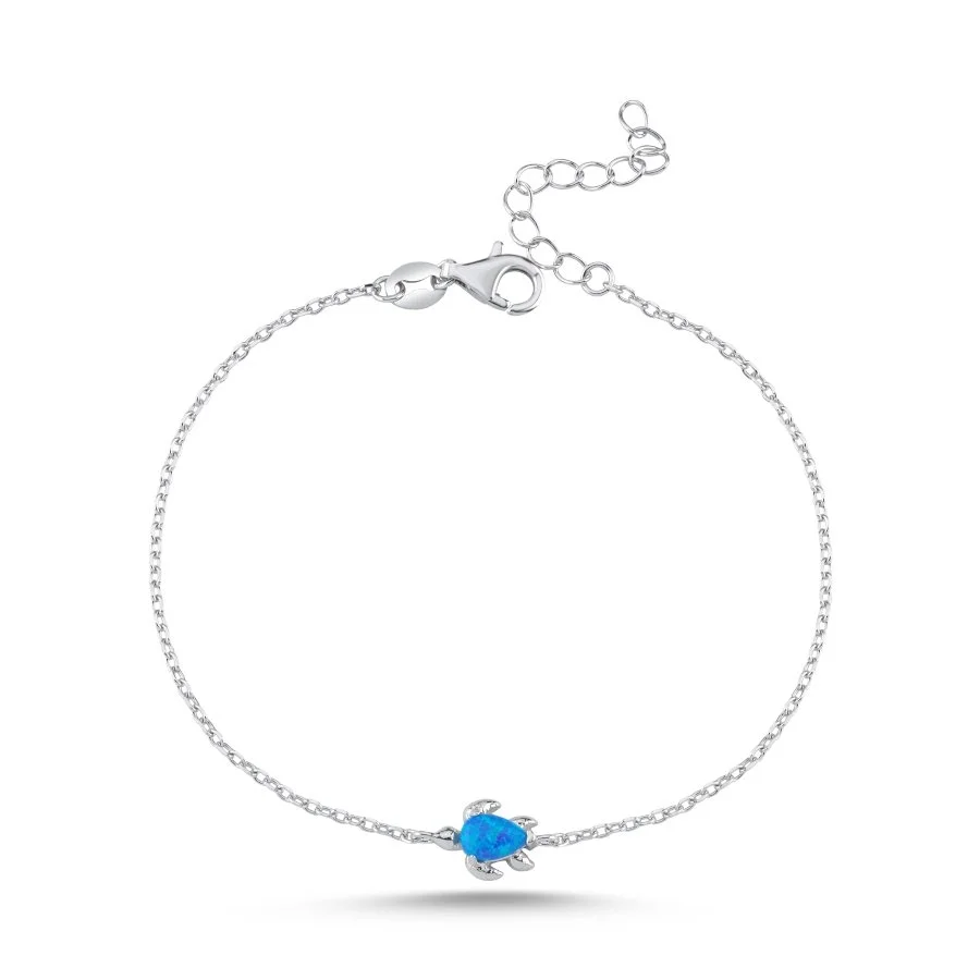 Opal Kaplumbağa Kadın Gümüş Bileklik - 3