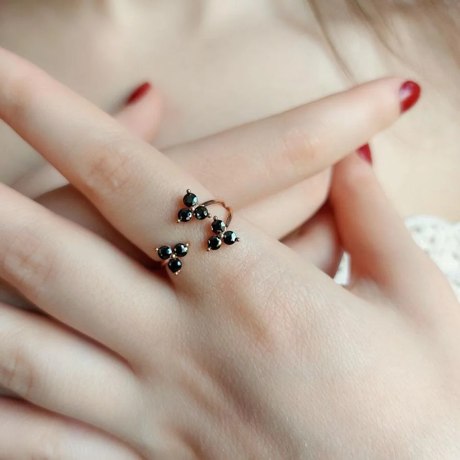 Paloma Taşlı Rose Gümüş Kadın Yüzük - 1