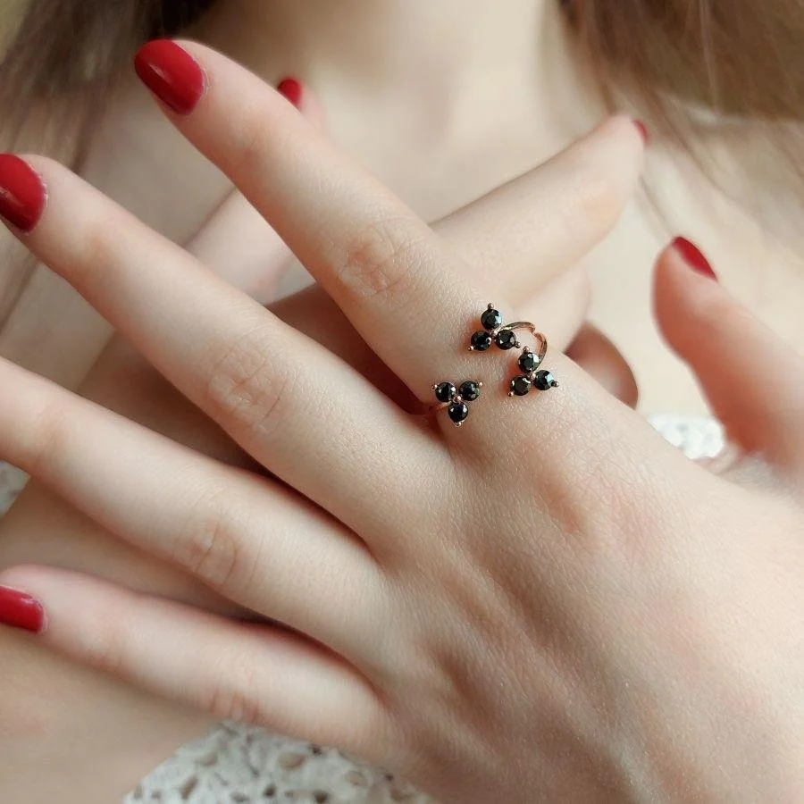 Paloma Taşlı Rose Gümüş Kadın Yüzük - 2