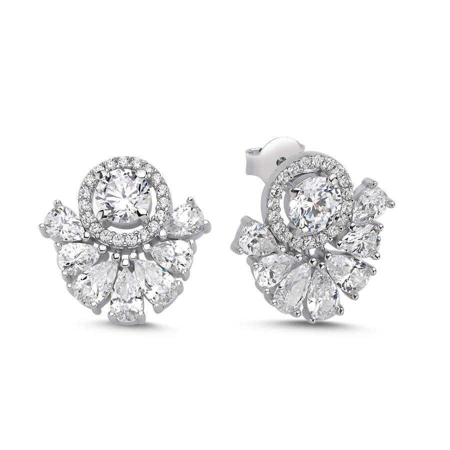 Queen Women's Silver Earrings - CNG Jewels