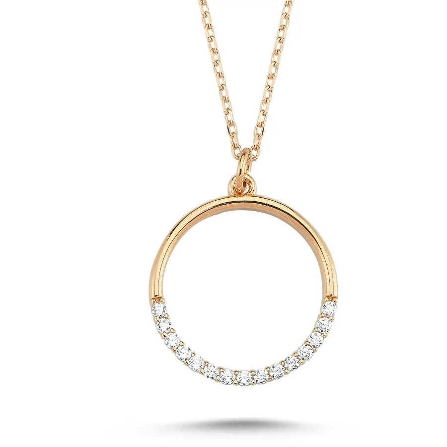 Round Rose Gold Necklace