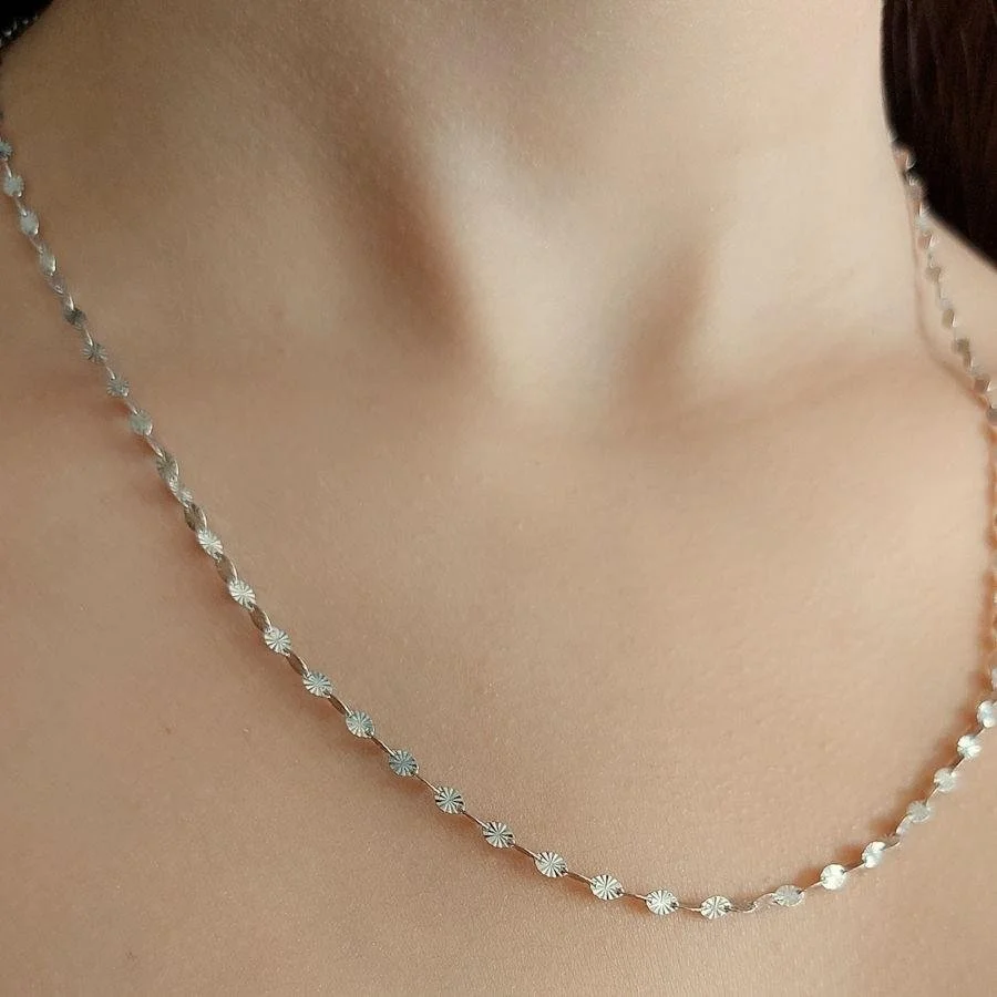 Ruffle Silver Ladies Chain