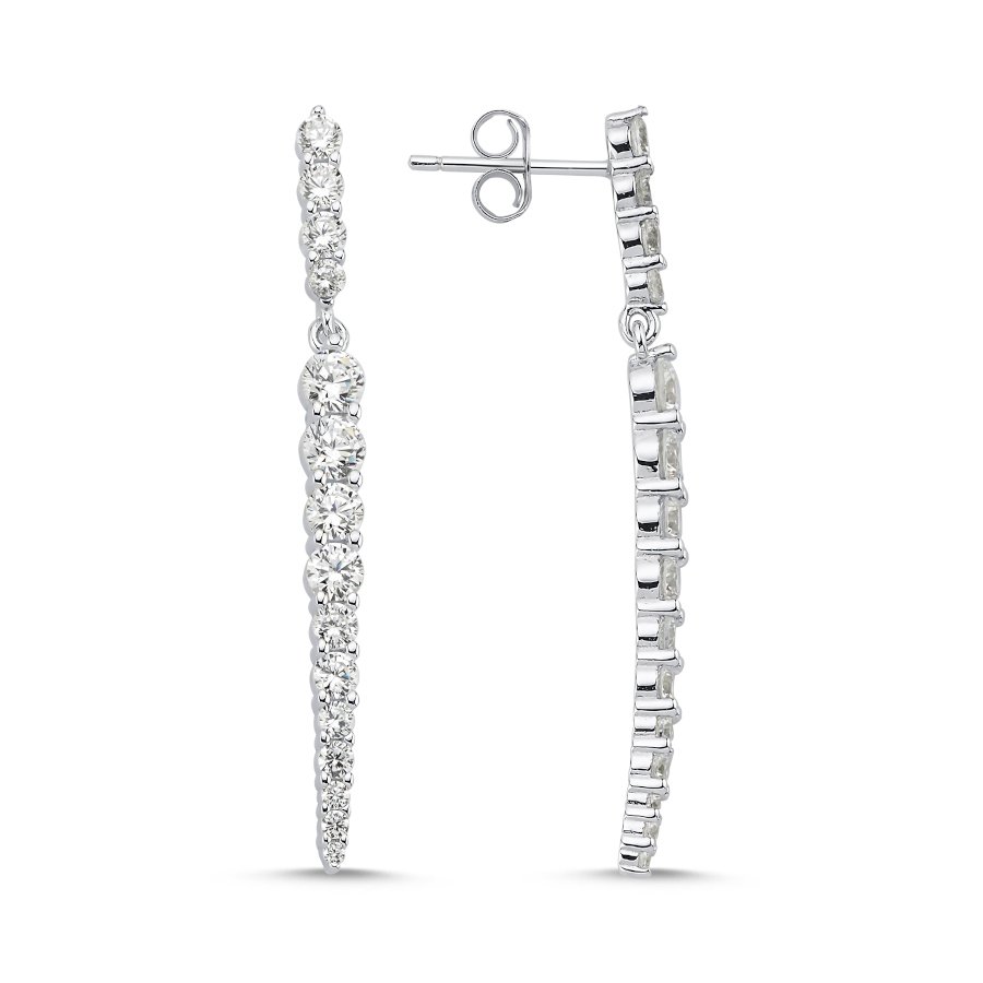 Sallantılı Clara Kadın Gümüş Küpe - CNG Jewels