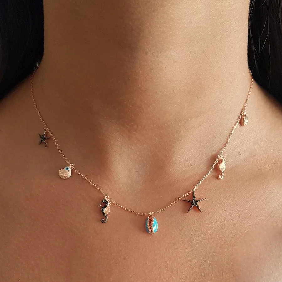 Sea Rose Women's Silver Necklace - 1