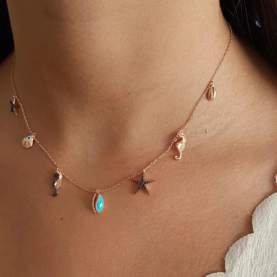 Sea Rose Women's Silver Necklace - 2