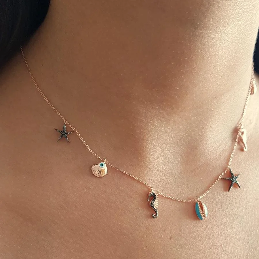 Sea Rose Women's Silver Necklace - 3