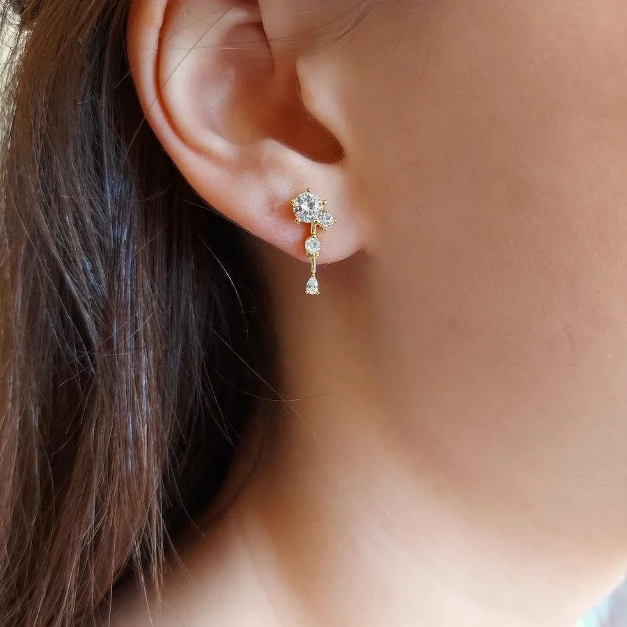 Shine Gold Silver Women's Earrings - 1