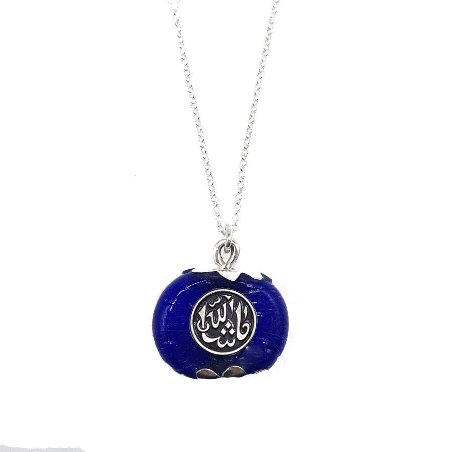  Silver Evil Eye Bead for Car with Mashallah Written