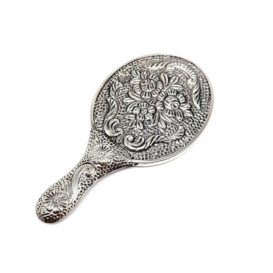 Rose Small Silver Hand Mirror