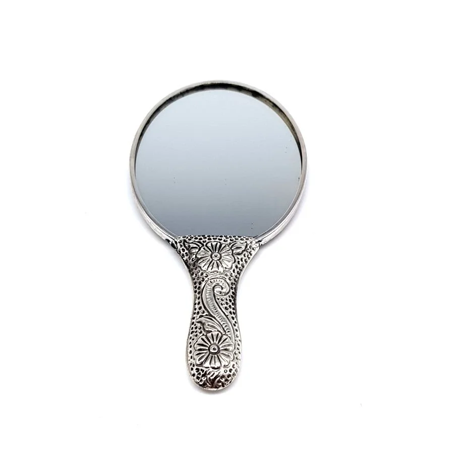 Rose Small Silver Hand Mirror