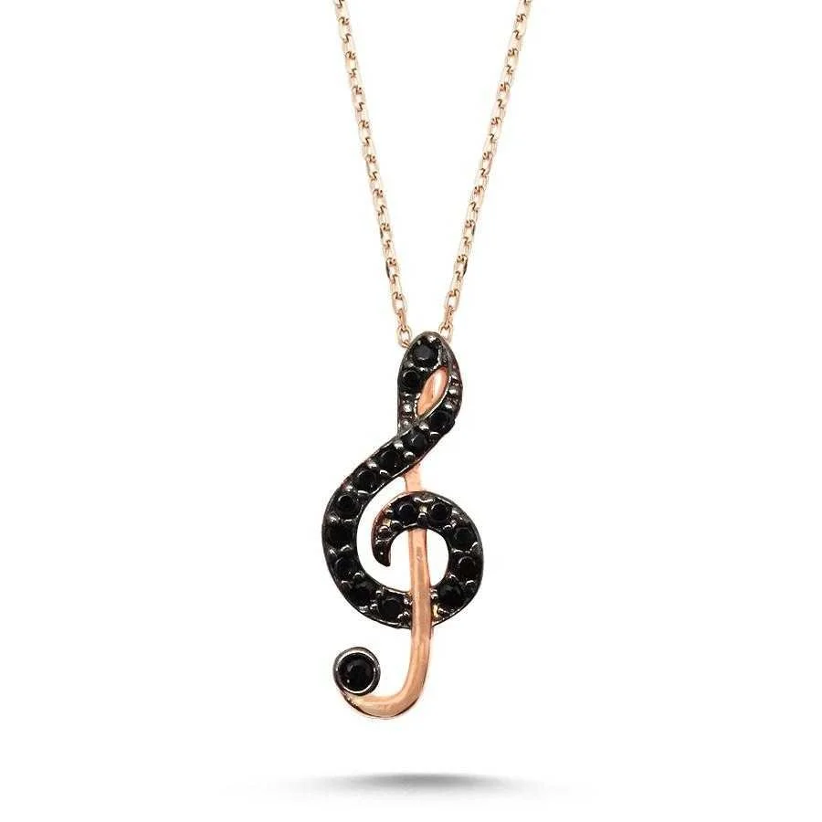 Sol Key Rose Silver Women's Necklace - 1