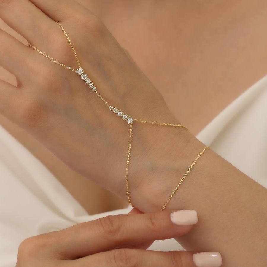 Gold Silver Shahmaran Bracelet with Filtered Stones - CNG Jewels