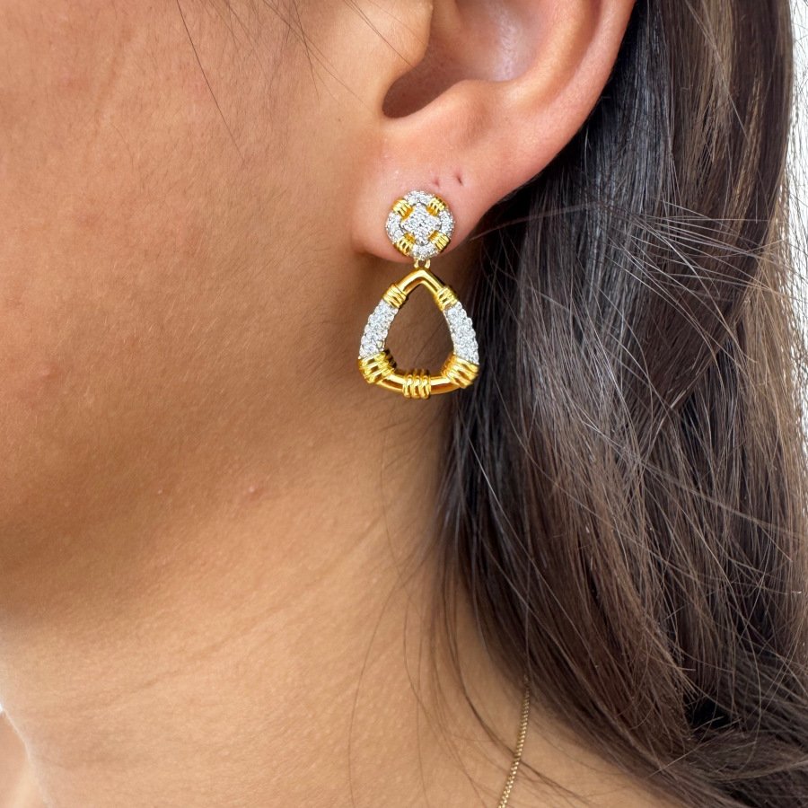 Tasarım İbiza Sallantılı Kadın Gümüş Küpe - CNG Jewels (1)